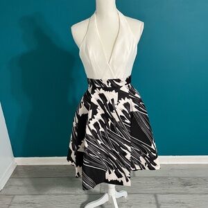 Halston Heritage Cocktail Dress with Halter Neck Size 0